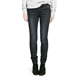 MANGO Alice Slim‎ Fit Charcoal Skinny Jeans Size 2 Pants Black Mid Rise
